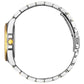 Side profile of Citizen EO1224-54D showcasing the slim two-tone stainless steel case and textured crown.