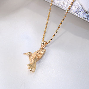 14K Yellow Gold Hummingbird Charm