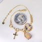 14K Virgin Of Guadalupe And St Jude Bracelet 4mm 8in