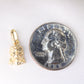 14K Yellow Gold Jesus Christ Head Charm
