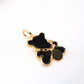 14K Yellow Gold Black Bear Charm