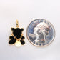 14K Yellow Gold Black Bear Charm