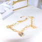 14K Yellow Gold Quinceañera Charm Bracelet 4mm 7.5in