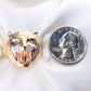14K Tricolor Gold Tiger Head CZ Men's Ring