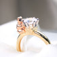 14K Yellow Gold Bear CZ Ring