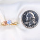 14K Yellow Gold Bear CZ Ring