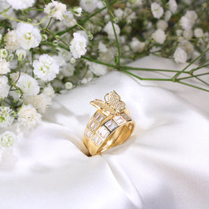 14K Gold Butterfly Set of 2 Ring