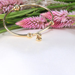 14K Yellow Gold Stopper For Bangle Charms