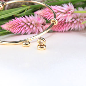 14K Yellow Gold Stopper For Bangle Charms