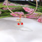 14K Yellow Gold Dangle Cherry Charm