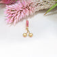 14K Yellow Gold Dangle Cherry Charm