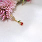 14K Yellow Gold Dangle Rose Charm