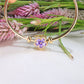 14K Yellow Gold Flower Slider