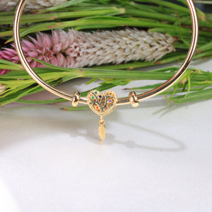 14K Yellow Gold Heart Slider