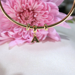 14K Yellow Gold Initial A Dangle Charm