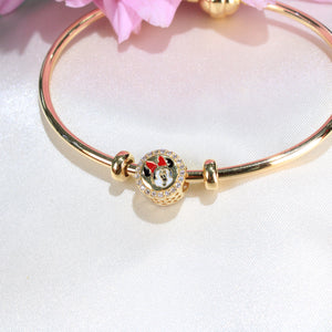 14K Yellow Gold Minnie Mouse Slider