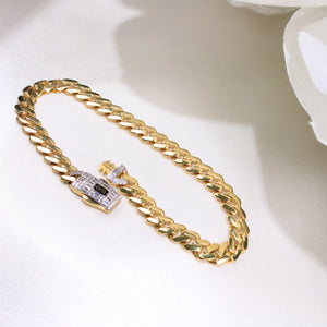 14K Gold Monaco Bracelet 6mm 8in