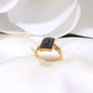 14K Monaco RING CLASSIC -BLACK Baguette Link