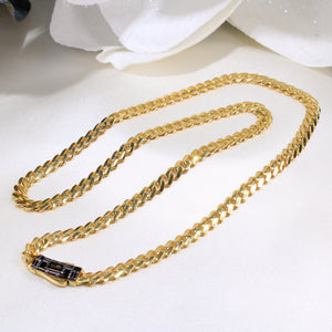 14K Gold Monaco Cuban Chain 5mm 18in