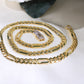 14K Gold Monaco Baguette Chain 6mm 22in