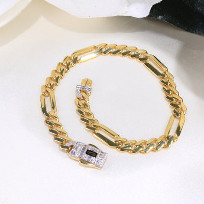 14K Gold Monaco Bracelet 6mm 8in