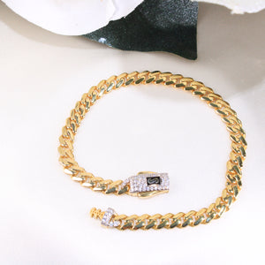 14K Gold Monaco Bracelet 5mm 7in