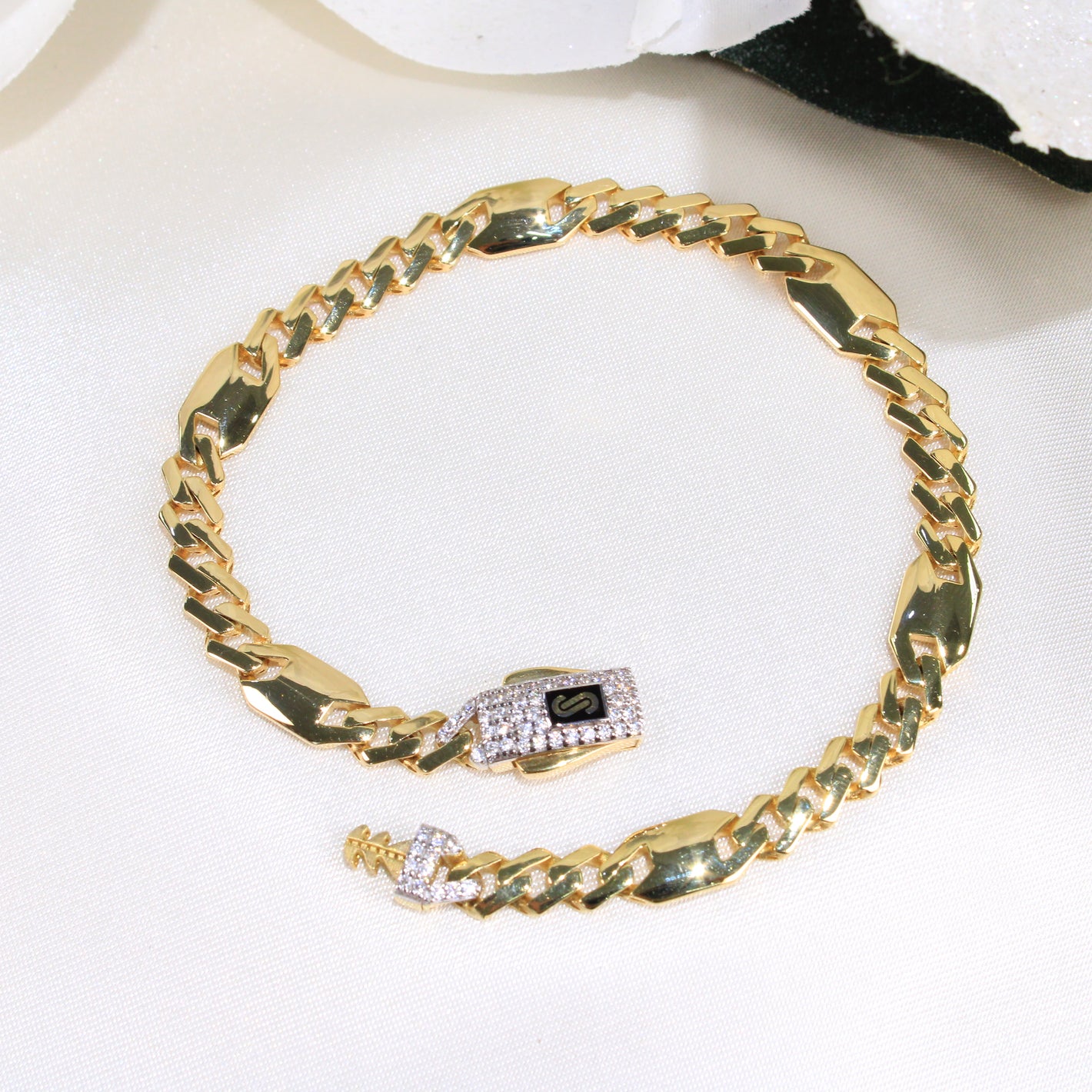 14K Gold Monaco Bracelet 6mm 7in