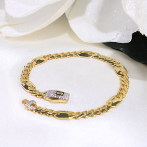 14K Gold Monaco Bracelet 6mm 7in