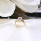 14K Monaco Ring Classic Plain - Pavé Link