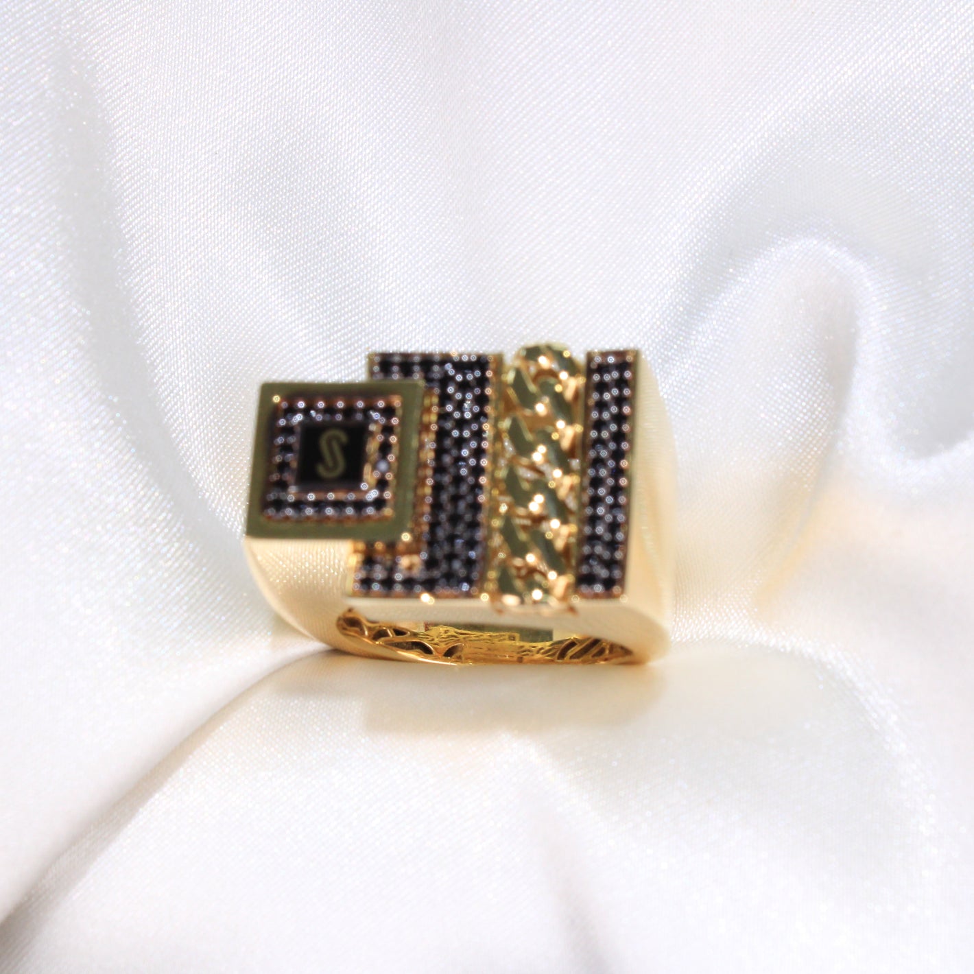 14K Men's Monaco Ring Black Edition