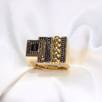 14K Men's Monaco Ring Black Edition