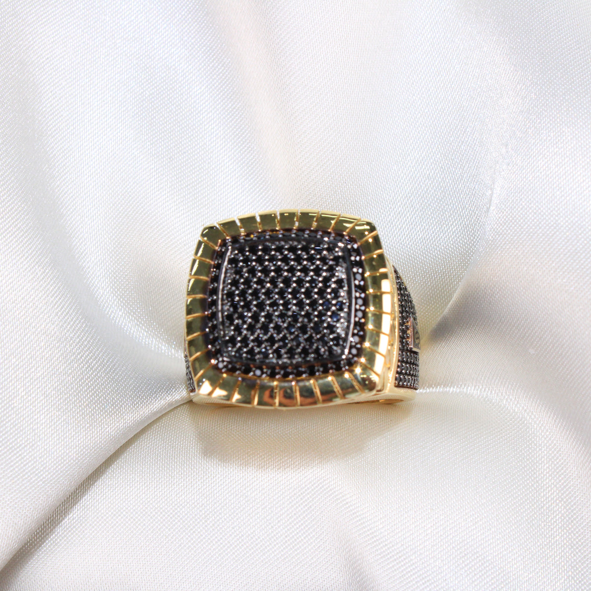 Menico Rings 14K Men's Monaco Ring Black Edition