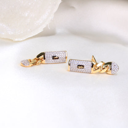 14k Monaco Earrings Classic Plain - Link