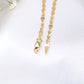 14K Tricolor Gold Mirror Link Chain 3mm 18in