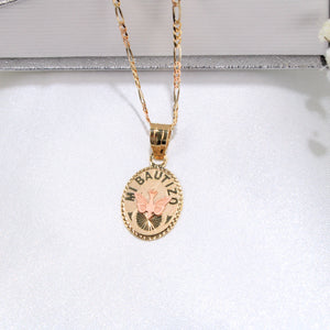 14K Yellow Gold Baptism Charm