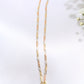 14K Tricolor Gold Figaro Solid Chain 2.0mm 18in