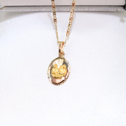 14K Yellow Gold Baptism Charm