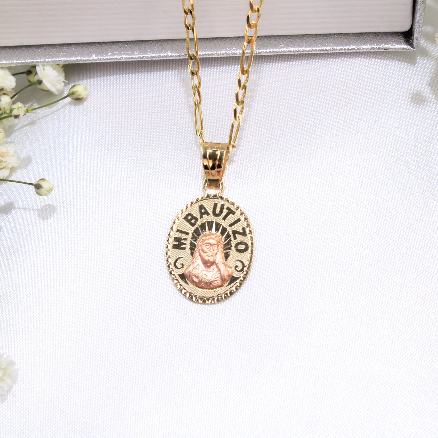 14K Yellow Gold Baptism Charm