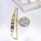 14K Gold Valentino ID Link Bracelet With Virgin Mary 6"