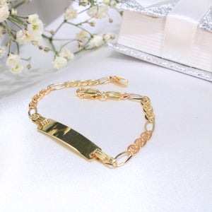 14K Gold Gucci ID Link Baby Bracelet 6"