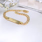 14K Gold Cuban ID Link Baby Bracelet 6"