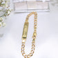 14K Gold Cuban ID Link Baby Bracelet 6"