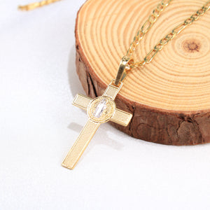 14K Yellow Gold Saint Benedict Cross