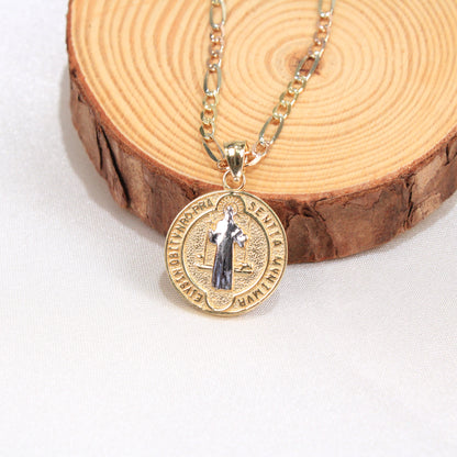 14K Yellow Gold Saint Benedict Charm