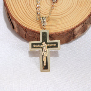 14K Yellow Gold Crucifix Charm