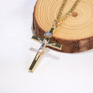 14K Yellow Gold Crucifix Charm