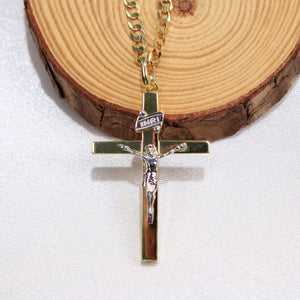 14K Yellow Gold Crucifix Charm
