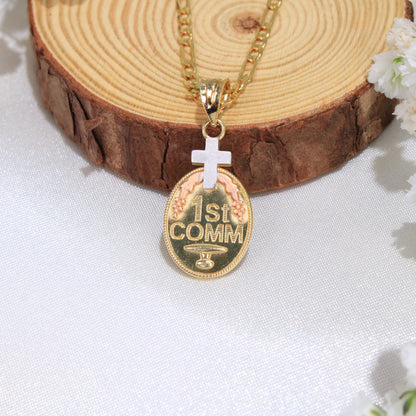 14K Yellow Gold First Communion Charm
