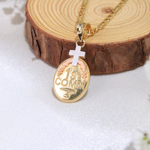 14K Yellow Gold First Communion Charm