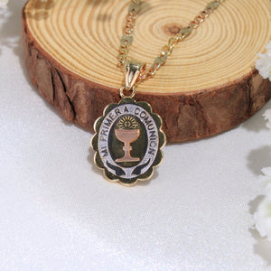 14K Yellow Gold First Communion Charm